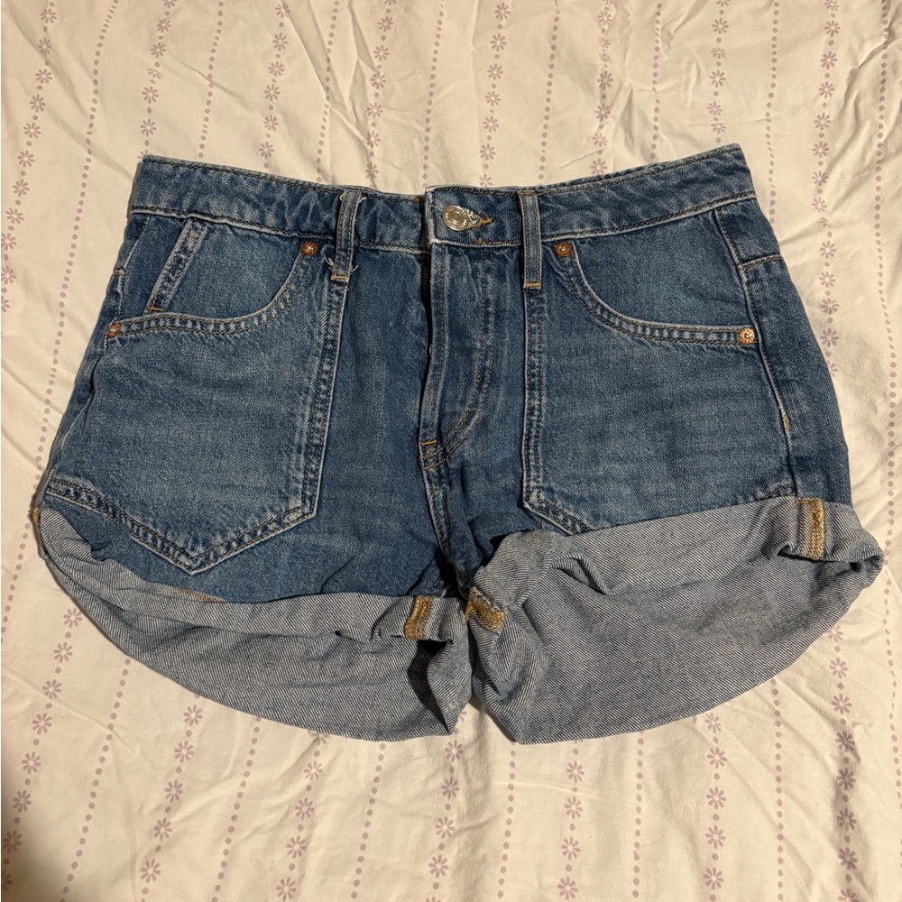 We The Free Blue Jean Shorts Classic Cutoff Style